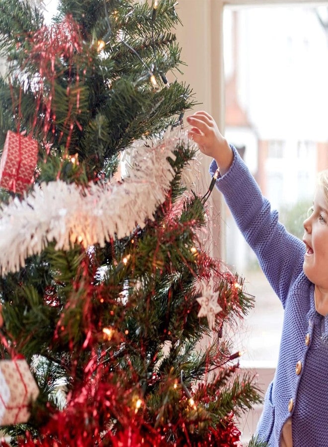 جو هوكد مجموعة Go Hooked المكونة من 3 قطع من زينة شجرة عيد الميلاد باللون الأبيض الثلجي، زينة لامعة صناعية لتزيين المنزل والحفلات - Image 5